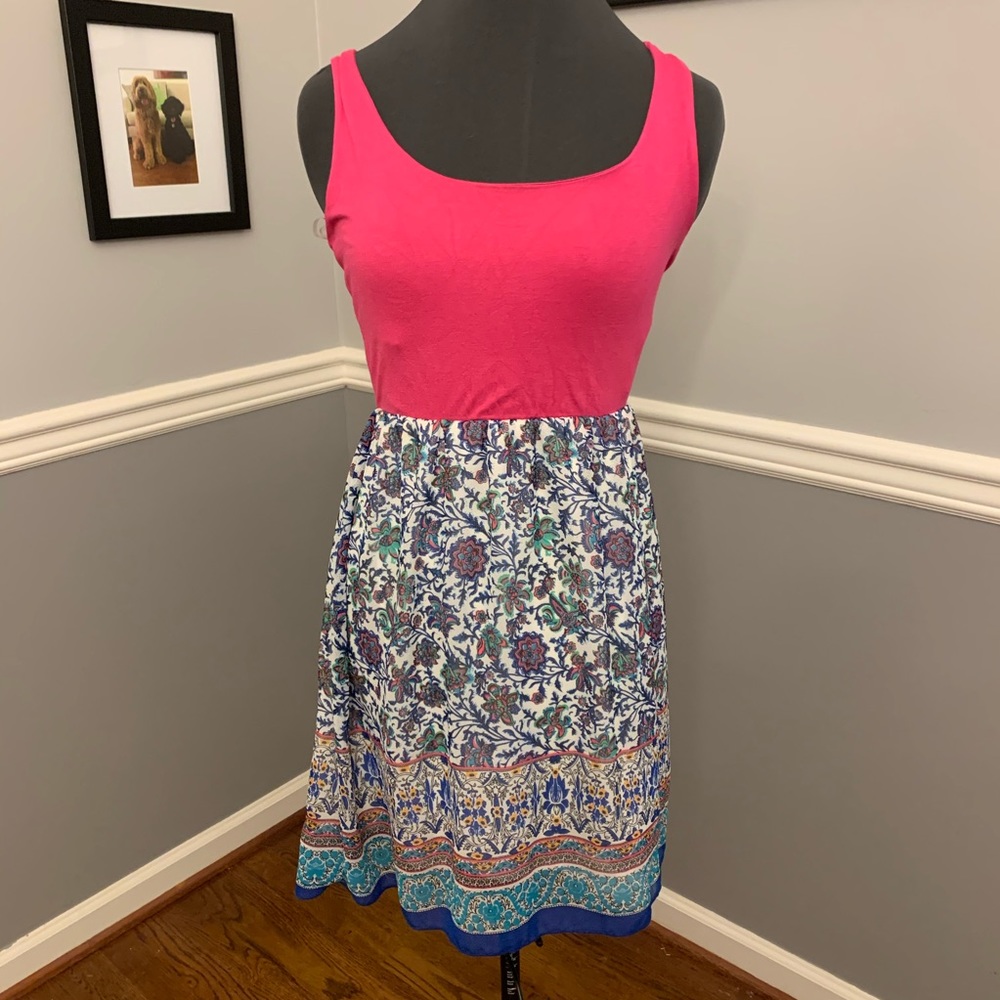 Cute comfy cotton+chiffon summer dress